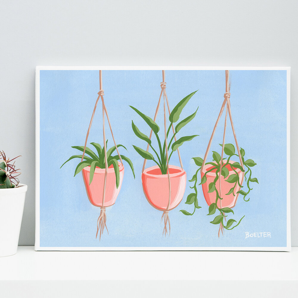 Plant Pattern Hanging Paintings Living Room
