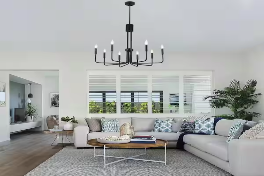Adding Elegance: Matt Line Chandeliers in Apartment Living Rooms - Akromo